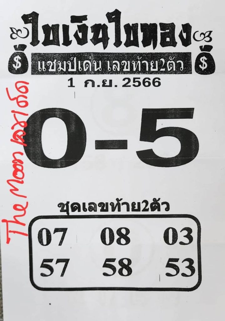 หวยใบเงินใบทอง